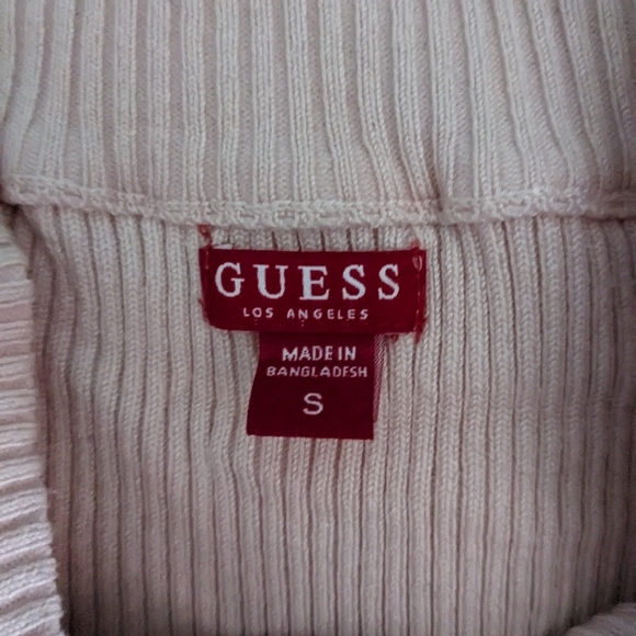 Baby Pink Lace Up Sleeve Guess Top - Picture 2 of 3